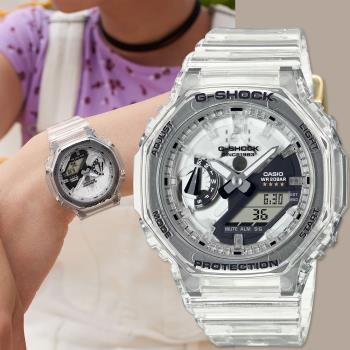 CASIO 卡西歐 G-SHOCK 40週年透明限量版透視機芯手錶(GMA-S2140RX-7A)