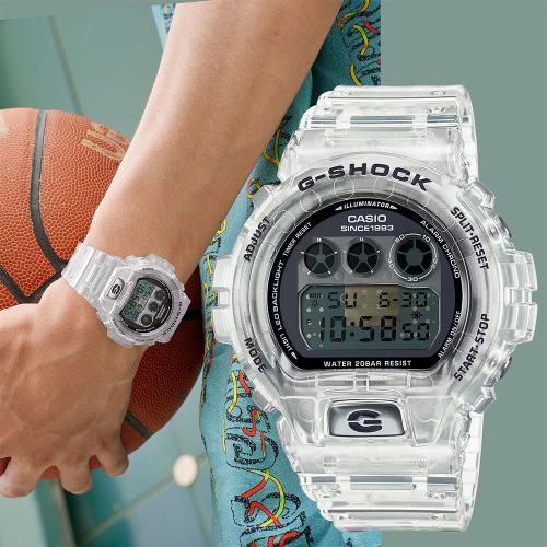 CASIO 卡西歐 G-SHOCK 40周年透明限量版透視機芯手錶(DW-6940RX-7)