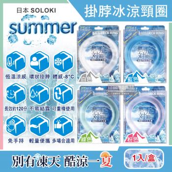 日本SOLOKI 夏季降溫 約8度 冰涼頸圈 冰涼圈 降溫圈 1入/盒
