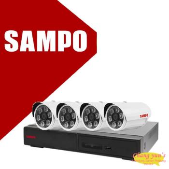 [昌運科技] SAMPO 聲寶 4路4鏡優惠組合 DR-TWEX3-4 VK-TW2C66H 2百萬畫素紅外線攝影機 監視器