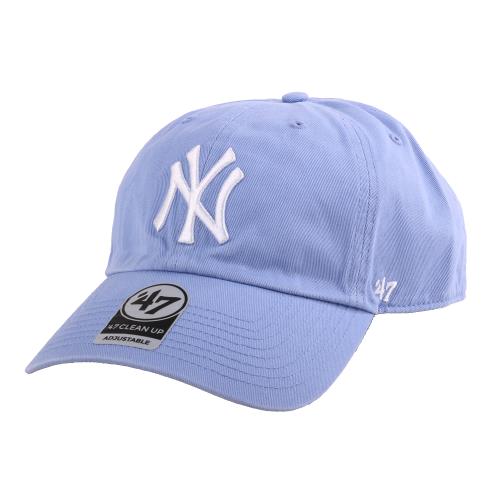 NEW ERA  - 47 品牌白色NY 繡線女款棒球帽(淡紫)