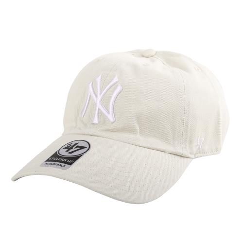 NEW ERA  - 洋基NY 白繡線第47章 中性棒球帽(米色)