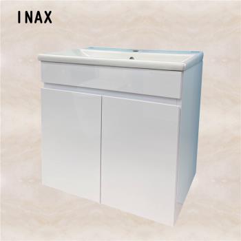 【INAX日本伊奈】INAX 日本暢銷品牌 65CM抗汙瓷盆(AL-2397VFC)+雙門烤漆發泡板浴櫃(不含面盆龍頭)(未含安裝)