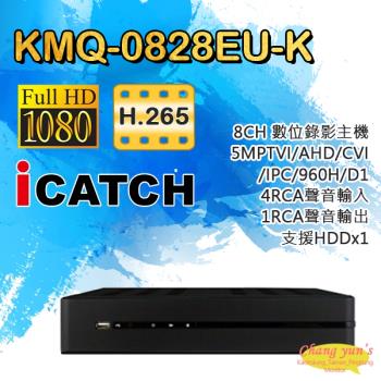 [昌運科技] ICATCH 可取 KMQ-0828EU-K 8路 數位錄影主機 5MP TVI/AHD/CVI