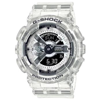 【CASIO 卡西歐】G-SHOCK 40週年限定 獨特透視錶面 半透明 經典雙顯 GA-114RX-7A_51.2mm