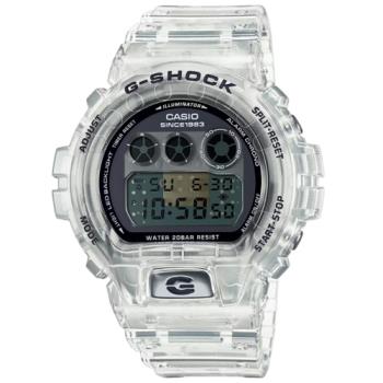 【CASIO 卡西歐】G-SHOCK 40週年限定 獨特透視錶面 半透明 經典三眼 數位系列 DW-6940RX-7 50mm