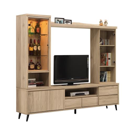 【唯熙傢俱】維拉橡木色7尺電視櫃