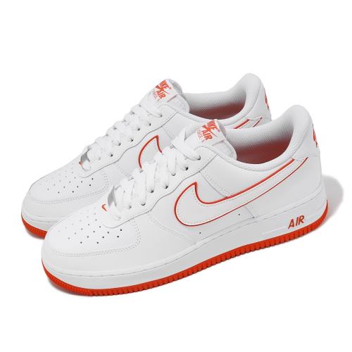 Nike 休閒鞋Air Force 1 07 男鞋白紅滾邊AF1 經典百搭DV0788-102|會員