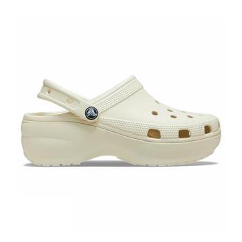 Crocs Classic Platform Clog W 女 奶茶 洞洞鞋 厚底 卡駱馳 涼拖鞋 2075212Y2