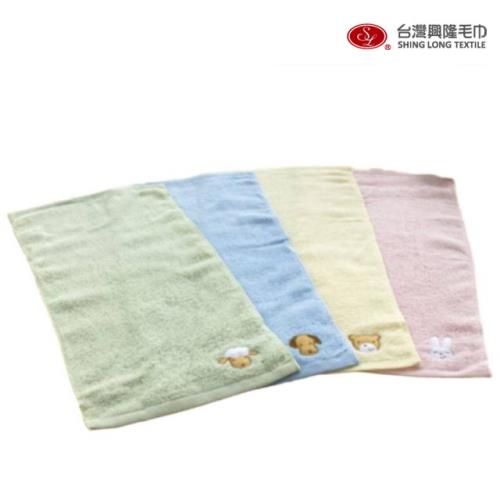 【台灣興隆毛巾】毛圈款 動物家族純棉童巾(小毛巾) 12條童巾組
