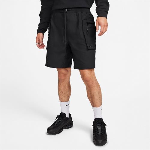 Nike 褲子 NSW Tech Pack Woven Utility 男款 黑 全黑 短褲 工裝 重磅 FB7529-010