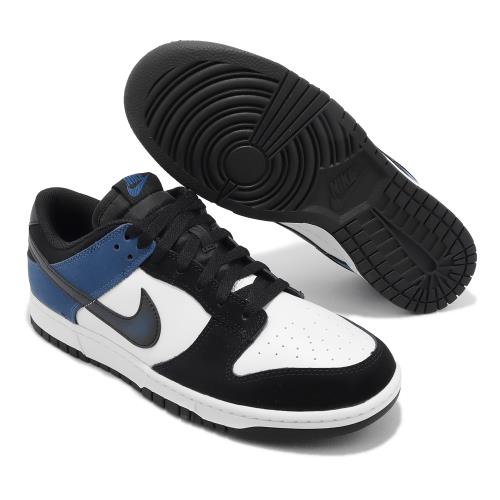 Nike Dunk Low 男鞋藍黑休閒鞋Industrial Blue 小閃電FD6923-100