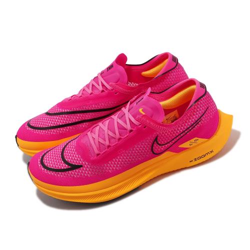 Nike 競速跑鞋 ZoomX Streakfly 男鞋 粉 橘 輕量 薄底 針織鞋面 訓練 DJ6566-600