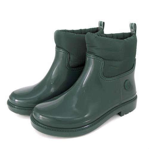 MICHAEL KORS 圓標LOGO英國綠色保暖雨靴
