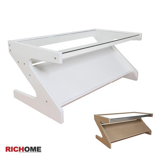  【RICHOME】維納玻璃茶几桌-2色