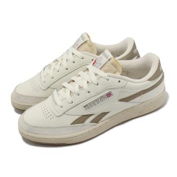 Reebok 休閒鞋 Club C Revenge Vintage 男鞋 米白 棕 皮革 復古 仿舊 100034035