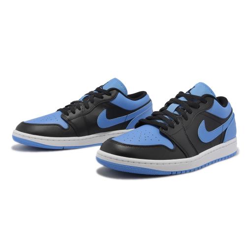 Nike Air Jordan 1 Low 男鞋大學藍黑AJ1 休閒鞋University Blue 553558