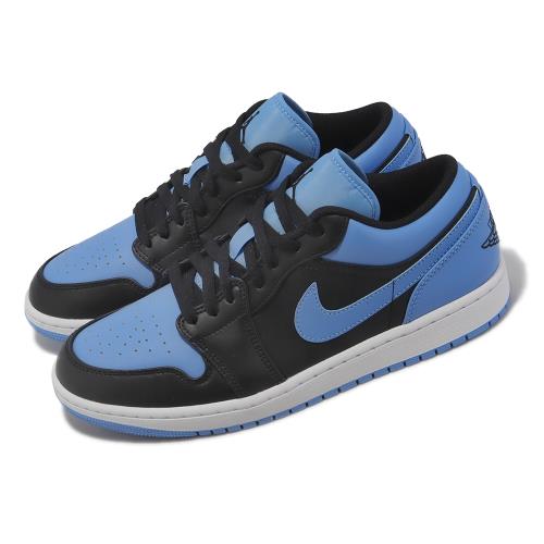 Nike Air Jordan 1 Low 男鞋 大學藍 黑 AJ1 休閒鞋 University Blue 553558-041