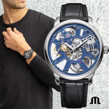 Maurice Lacroix 艾美錶 MASTERPIECE Skeleton 鏤空手上鍊機械錶-43mm MP7228-SS001-004-1