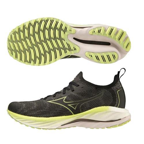 Mizuno 美津濃 男鞋 慢跑鞋 襪套式 Wave Neo Wind 黑【運動世界】J1GC227852