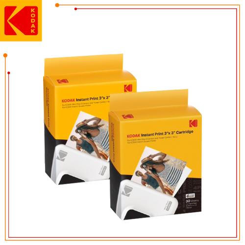 KODAK  柯達 MINI 3 & MINI SHOT3專用 3*3吋相片紙連墨盒 2入組 公司貨