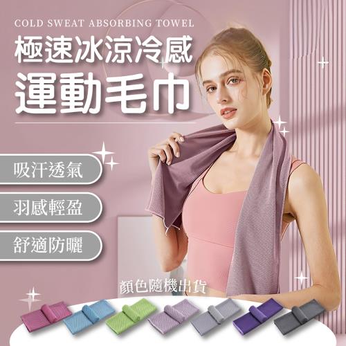 健身專用極速冰涼冷感運動毛巾 (超值2入) 
