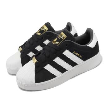 adidas 休閒鞋 Superstar XLG 男鞋 黑 白 金 貝殼頭 鋸齒三線 三葉草 愛迪達 ID4657