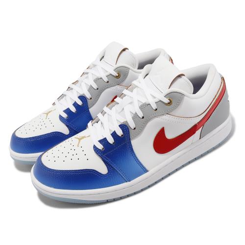 Nike 休閒鞋Air Jordan 1 Low SE 男鞋白藍紅金低筒皮革菲律賓AJ1