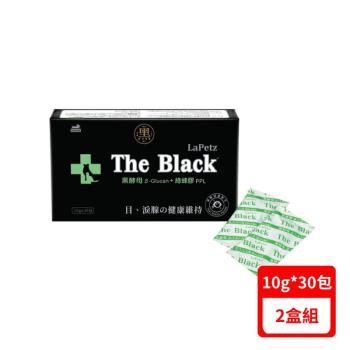 LaPetz The Black樂倍(黑酵母)葡聚醣液+綠峰膠 淚痕保健配方(10g*30包) X2入組