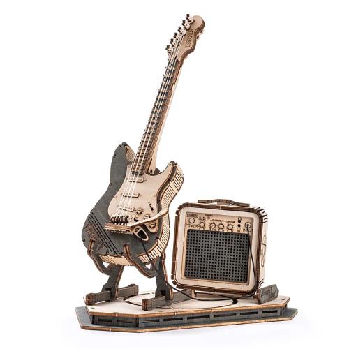 Robotime DIY立體木製組裝模型 電子吉他 TG605