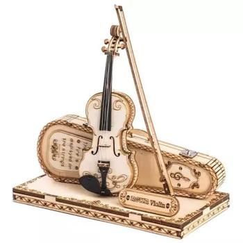 Robotime DIY立體木製組裝模型 小提琴 TG604