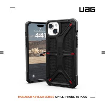 UAG iPhone 15 Plus 頂級(特仕)版耐衝擊保護殼-軍用黑 (10年保固)