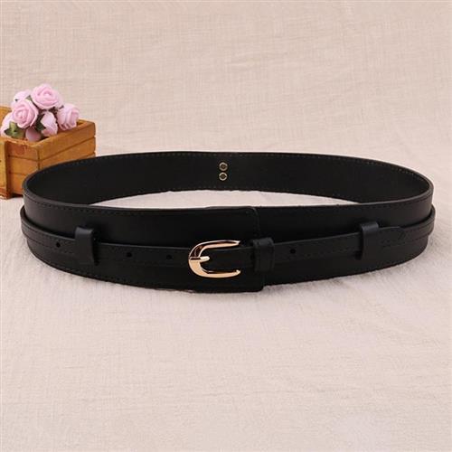 【米蘭精品】腰封真皮皮帶-牛皮百搭兩用寬版女配件4色74eg15