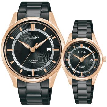ALBA 雅柏 時尚大三針情侶手錶 對錶-41+30mm AS9R10X1+AH7BP8X1 VJ42-X342SD+VJ22-X396SD