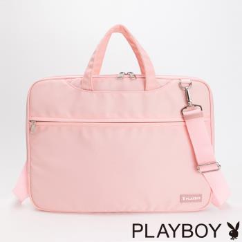 PLAYBOY - 電腦包附長背帶 Aider系列 - 粉色