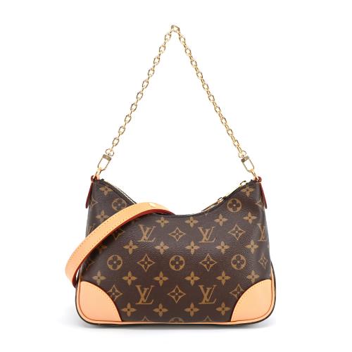 Louis Vuitton Boulogne經典 Monogram帆布牛角肩背/斜背包(米色) 