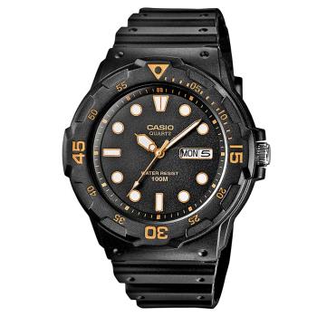 【CASIO】 潛水風尚 運動錶-黑x金刻 (MRW-200H-1E)