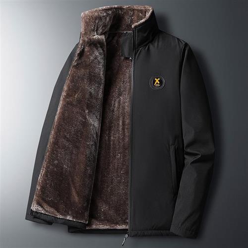 【巴黎精品】防寒外套休閒夾克-防風加絨加厚寬鬆男外套2色a1ck52