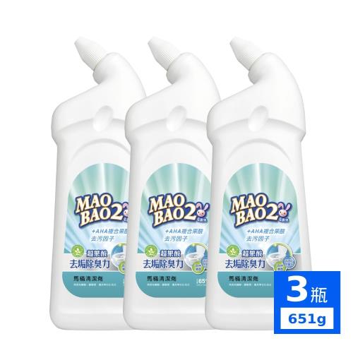 【毛寶兔】超果酸馬桶去垢除臭清潔劑(651gx3入)