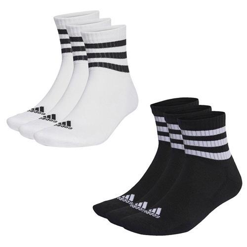 Adidas 襪子 中筒襪 一組三入 白/黑【運動世界】HT3456/IC1317
