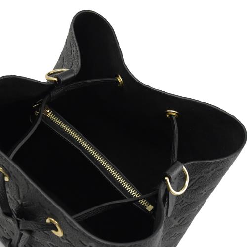 Louis Vuitton LV M45256 NÉONOÉ MM 粒面牛皮壓紋肩斜水桶包.黑