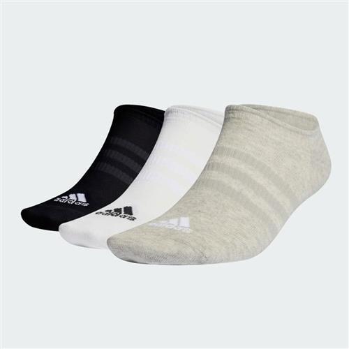 Adidas 襪子 隱形襪 薄款 一組三入 白灰黑【運動世界】IC1328