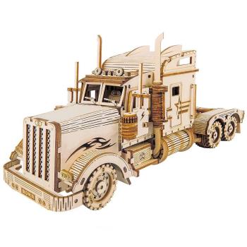 Robotime DIY立體木製組裝模型 美式長頭卡車 MC502