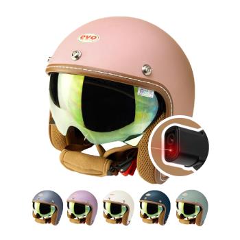 iMiniDV X4C 內建式安全帽行車記錄器 艾莉莎 內墨鏡 復古騎士安全帽(機車用 1080P 攝影機 記錄器 安全帽)
