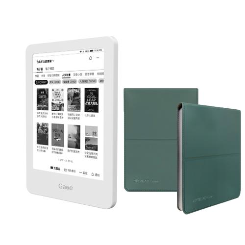 [殼套優惠組] HyRead Gaze 6吋 One S 全平面電子紙閱讀器+直立保護殼(石墨綠)