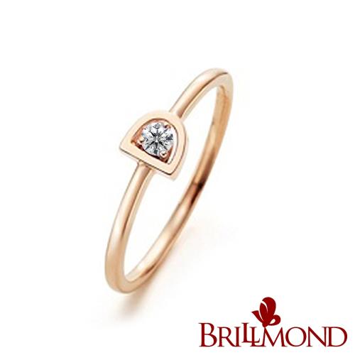 【BRILLMOND】輕珠寶雅緻馬蹄18K金鑽戒(天然鑽石)
