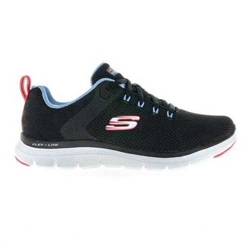 Skechers 女鞋 慢跑鞋 休閒鞋 避震 寬楦 FLEX APPEAL 4.0 黑【運動世界】149580WBKMT