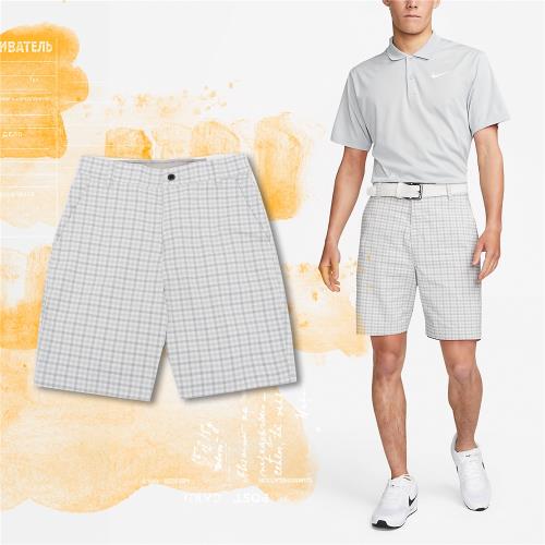 Nike 短褲 Dri-FIT UV Chino Plaid Golf 男款 格紋 灰 白 防曬 高爾夫球 DN1960-077