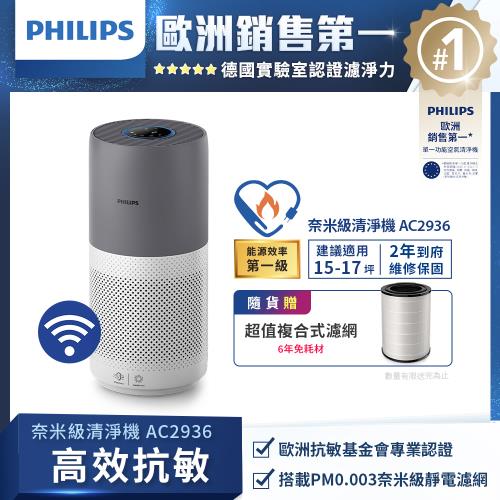 Philips 飛利浦 奈米級空氣清淨機-360度高效過濾 AC2936★適用17坪