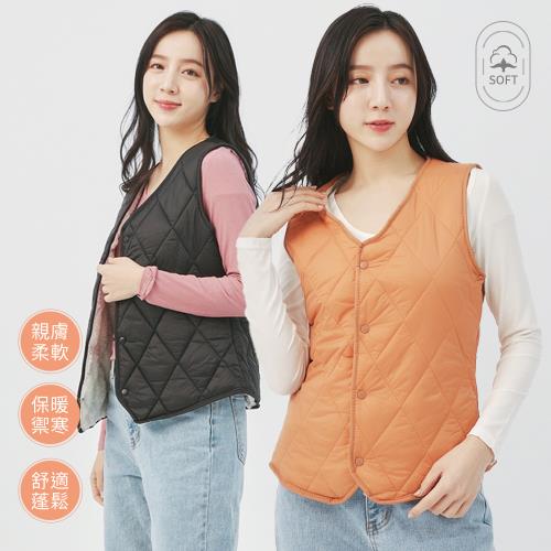 【KISSDIAMOND】型錄-輕暖菱格壓紋薄絨背心(輕量/保暖/百搭/4色M-4XL/KDC-8021)